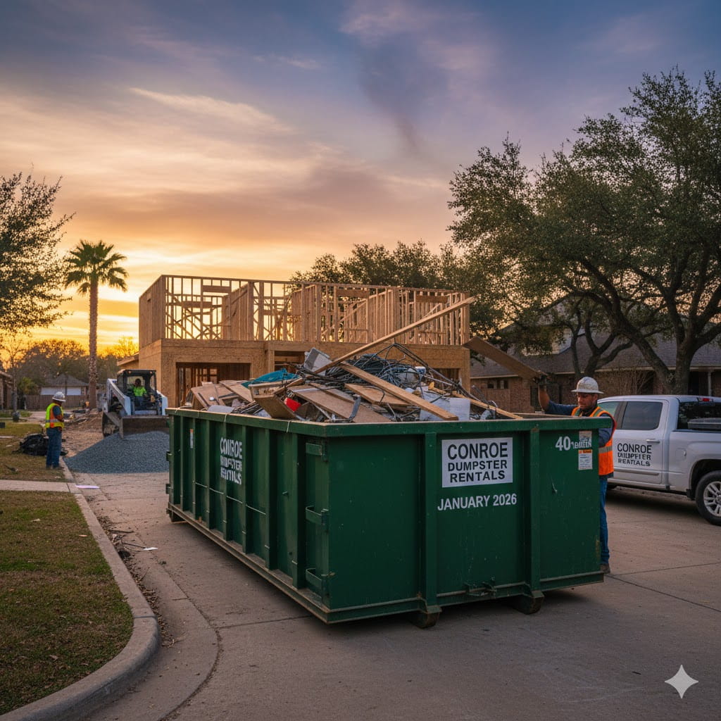 Construction Dumpster Rental in Conroe