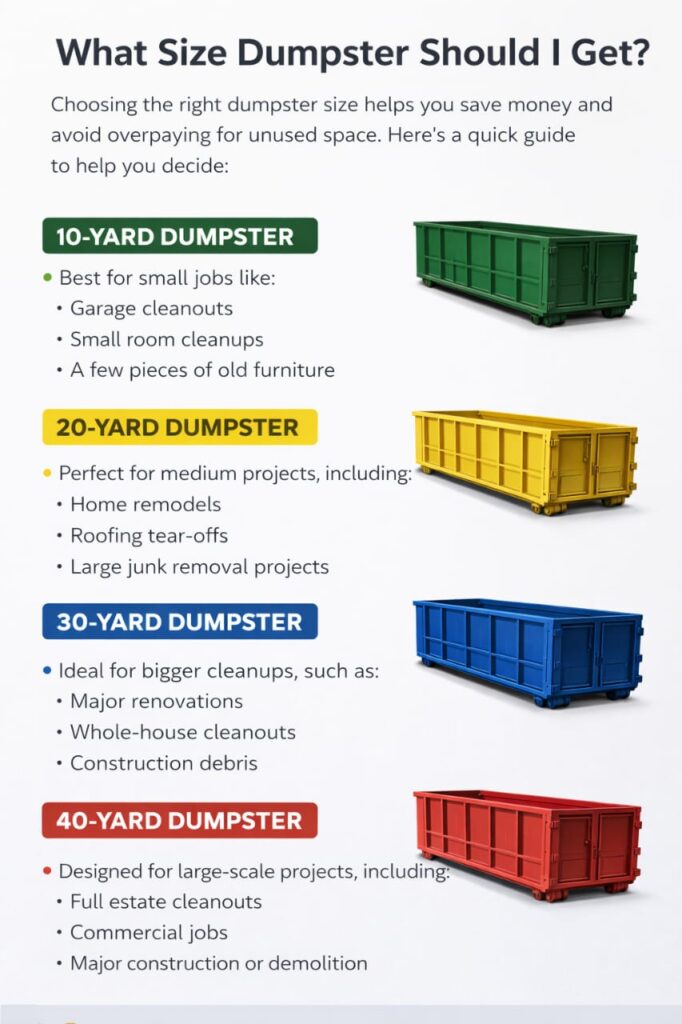 dumpster sizes